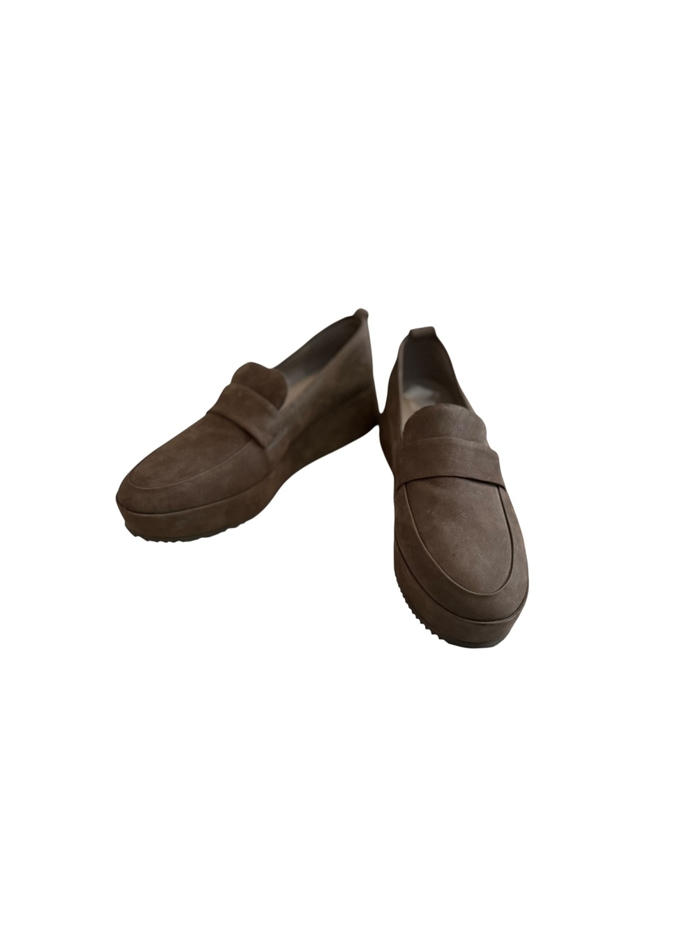 Eileen Fisher Women's Brown Suede Platform Loafers